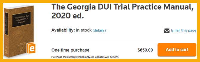 Georgia DUI Trail Practice Manual